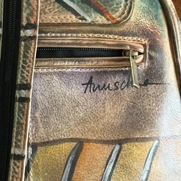 Anuschka Handpainted Leather Multicolor Artistic Mini Backpack - Picture 8 of 11